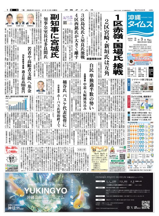 2月3日(火) 紙面