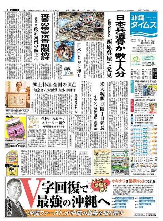 4月7日(火) 紙面